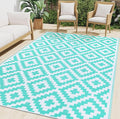 Smiry Waterproof Outdoor Rug 9X18 ft, Reversible Plastic Straw Patio Camping by Smiry