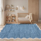 GarveeHome Scalloped Washable Area Rug 6 x 9 Rugs - Image 2