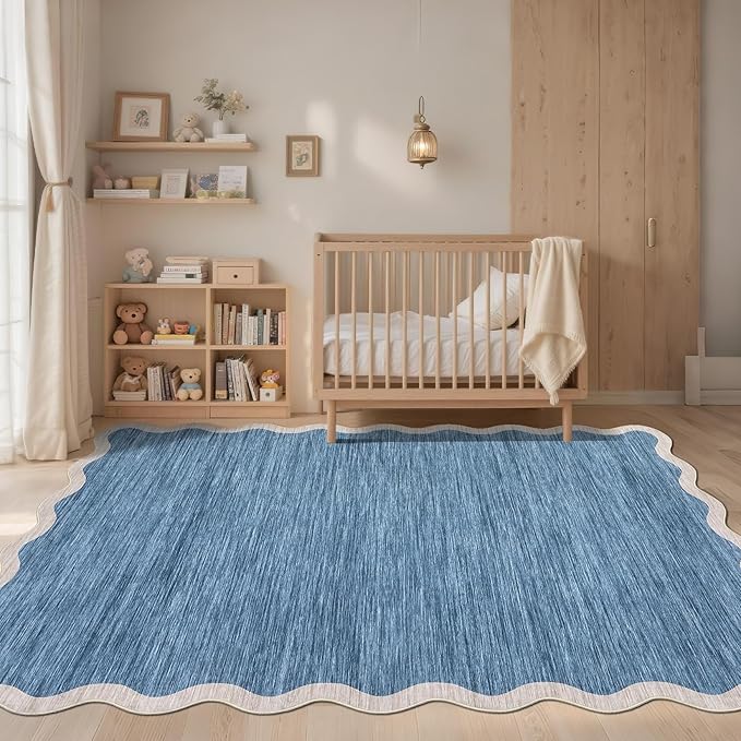 GarveeHome Scalloped Washable Area Rug 6 x 9 Rugs - Image 2