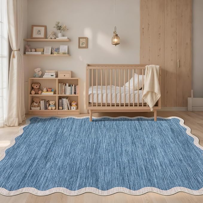 GarveeHome Scalloped Washable Area Rugs 5x7 Rug - Image 2