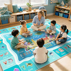ABC Kids Ocean Rug for Playroom, 5x7 ft Alphabet Classroom Rug, Educational - Image 7