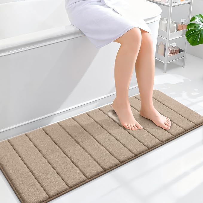 OLANLY Memory Foam Long Bathroom Rugs Runner 47x17, Super Soft Absorbent Bath by OLANLY