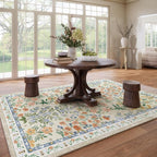 Washable Area Rugs for Living Room: 9x12 Area Rug for Bedroom Vintage Stain - Image 7