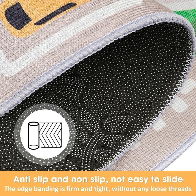 Kid Rug Carpet Playmat for Toy Cars and Train，Play Area Rug - Image 6