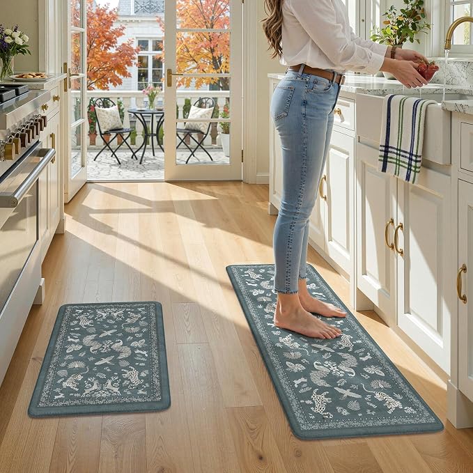 LEEVAN Anti Fatigue Mats for Kitchen Floor Non-Slip, Cushioned Kitchen Mats for - Image 9