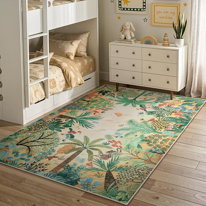 LIVEBOX Boho Jungle Animal Print 5 x 7 Area Rugs - Image 7