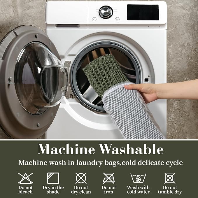 RESARE Waffle Bath Mat for Bathroom, Super Absorbent Bathroom Rugs Non Slip - Image 6