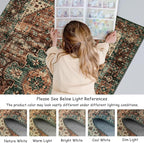 Moynesa Ultra-Thin Washable Round Rug - 5ft Entryway Round Rug Vintage Kitchen - Image 6