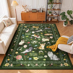 Unirea 4x6 Dark Green Cat Area Rug - Image 3