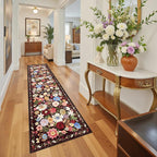 2'6" x 14' Runner Rug for Hallways Espresso, Non Slip Washable Rugs - Image 7