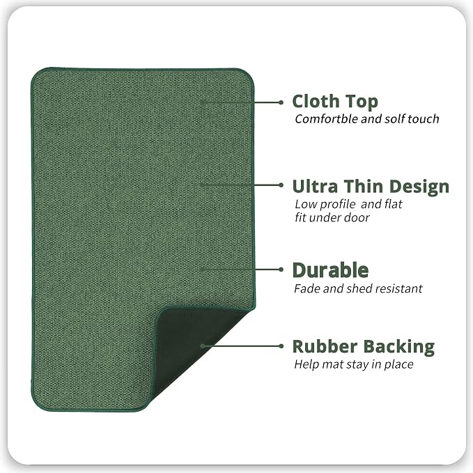 Bosap Bathroom Rugs Set 2 Pieces, Thin Bathroom Mats, Toilet Rugs, Quick Dry - Image 2