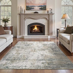 Neutral Area Rug 6x9 Washable Rugs - Image 8