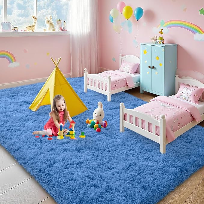 Mugorn 6x9 Rugs for Living Room, Soft Carpet Shag Kids Room Rug, Non-Slip Fuzzy - Image 7