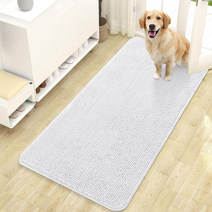 OLANLY Dog Door Mat for Muddy Paws 47x24, Absorbs Moisture and Dirt, Absorbent by OLANLY