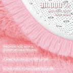 OLANLY Pink Round Rugs for Bedroom - Image 7