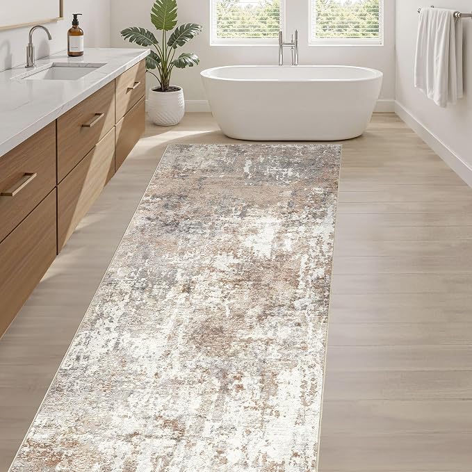 Runner Rug Kitchen Washable Rugs: 2x10 Non-Slip Abstract Soft Modern Stain - Image 5