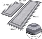 Mattitude Kitchen Mats Set of 2 Cushioned 0.47 inch Kitchen Rugs Non-Skid Rug - Image 2