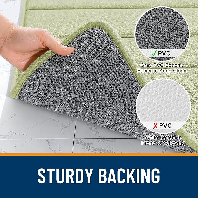 OLANLY Memory Foam Bath Mat 36x24, Super Soft Absorbent Bathroom Rugs, Quick Dry - Image 7