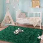 Mugorn 3x5 Rugs for Bedroom, Fluffy Dark Green Area Rugs for Living Room - Image 2