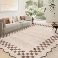 GarveeHome 10x13 Area Rug Large Living Room Scalloped Rug Non Slip Low Pile by GarveeHome