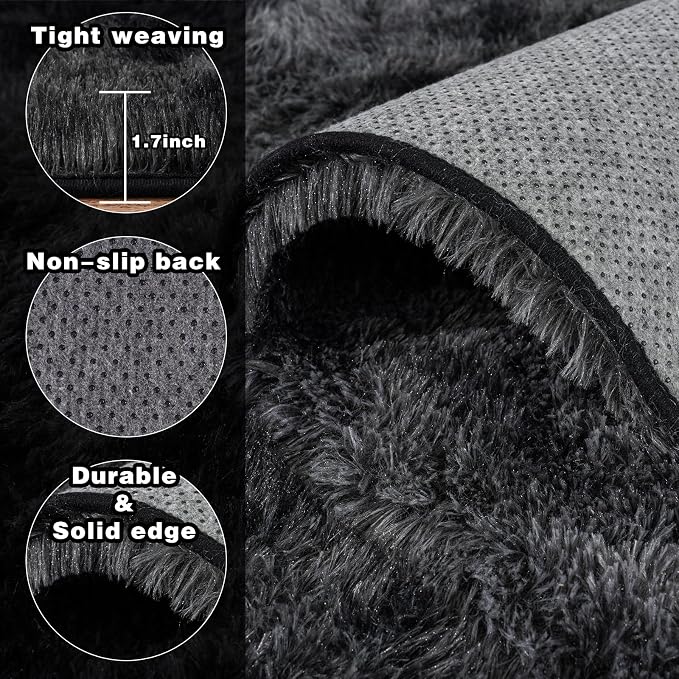 Area Rugs for Living Room 6x9, Ultra Soft Fluffy Rug for Bedroom, Modern Shaggy - Image 5