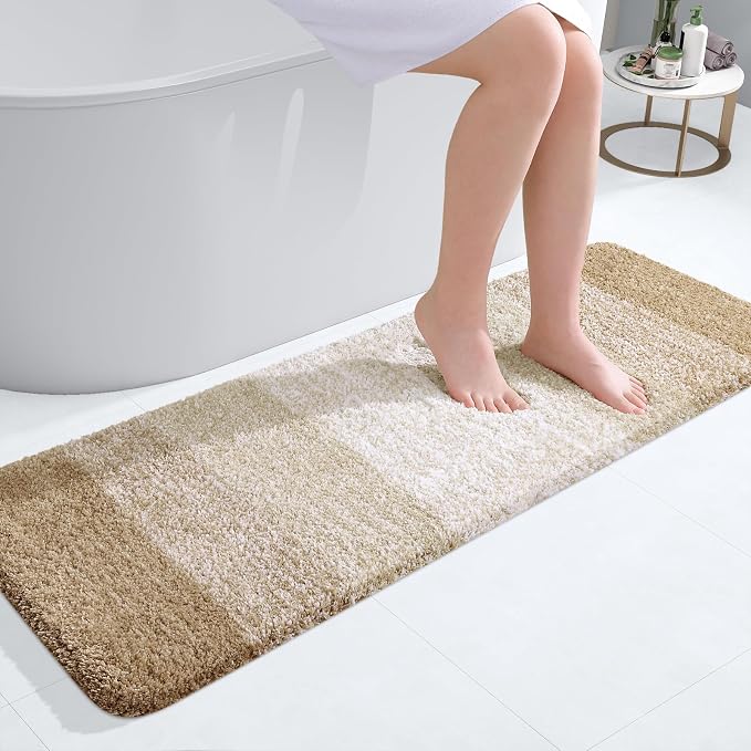 OLANLY Bathroom Runner Rugs Mat 47x17, Extra Soft Absorbent Microfiber Bath Rugs by OLANLY