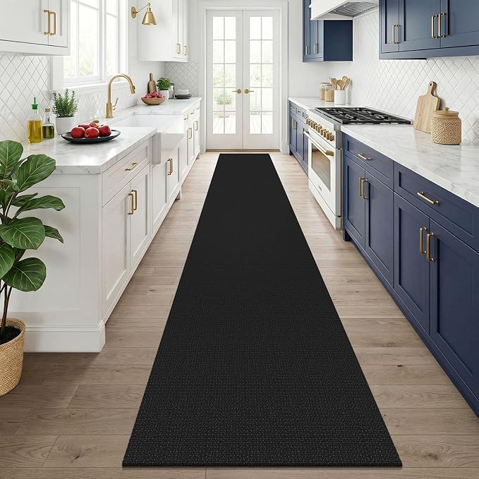 KOZYFLY Black 2.5'x14' Runners Rugs - Image 2