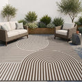 AMOAMI Outdoor Rug Patio Rug 8x10 ft Quick Dry Flatweave Textured Machine by AMOAMI