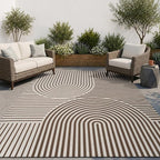 AMOAMI Outdoor Rug Patio Rug 8x10 ft Quick Dry Flatweave Textured Machine by AMOAMI