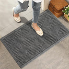 HIYARD Sturdy Front Door Mat, Absorbent Muddy Dirt Resist Welcome Door Mats by HIYARD