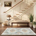 RELEANY Area Rugs Runner 2'6"x5' Washable Non-Slip, Floral Vintage Distress - Image 2