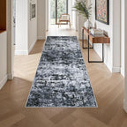 Washable Area Rug 3x8 Entryway Rug: Washable Modern Abstract Soft Thin Rug - Image 4