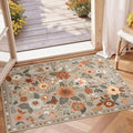 RELEANY Floral 2x3 Area Rugs Washable Print Boho Cute Carpet Non Slip Flower by RELEANY