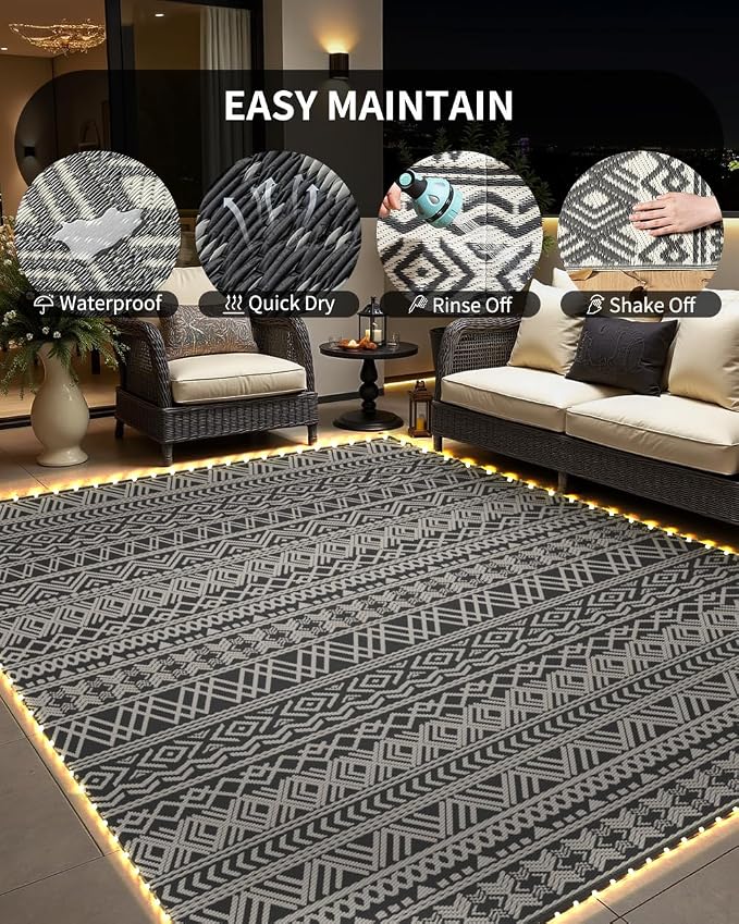 MontVoo-Outdoor Rug Carpet 6x9 ft - Image 5