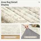 Soalmost 10x14 Area Rugs for Living Room, Non Slip Machine Washable Vintage Rugs - Image 6