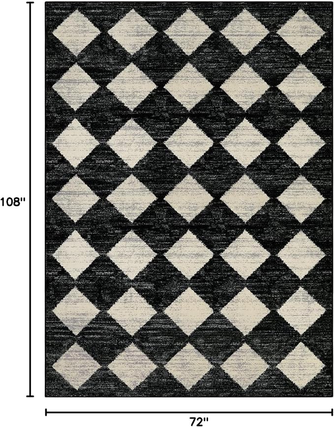 Lahome Machine Washable Area Rug 6x9, Soft Large Bedroom Rug Non Slip Living - Image 2