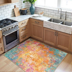 RELEANY Washable Area Rugs 3'x5' Non-Slip Modern Abstract Soft - Image 2