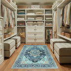 RELEANY Area Rugs 3'x5' Washable Non-Slip, Floral Vintage Distress Medallion - Image 4