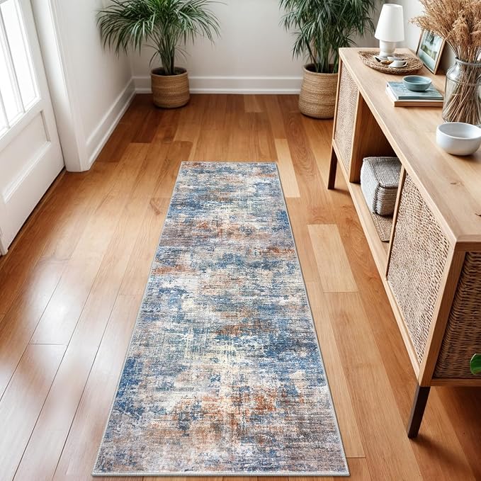IOHOUZE Abstract Runner Rug 2x7 Ft Washable Runners - Image 3