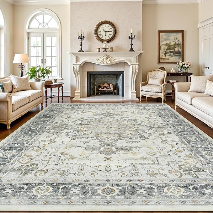 Lofus 8x10 Area Rugs for Living Room, Machine Washable Non-Slip Area Rug - Image 2