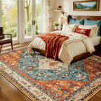 SERISSA 5x8 Area Rugs for Living Room, Large Washable Non-Slip Boho Rug - Image 2