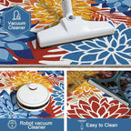Colorful 3x5 Washable Rug for Living Room Tropical Botanical Modern Floral - Image 6