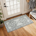Lessymo 2 x 4 Entryway Rug, Machine Washable Area Rugs Boho Faux Wool Low Pile by Lessymo