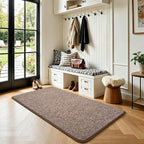 Keeko Soft 2x4 Small Runner Rug Brown, Bedside Rugs - Image 2