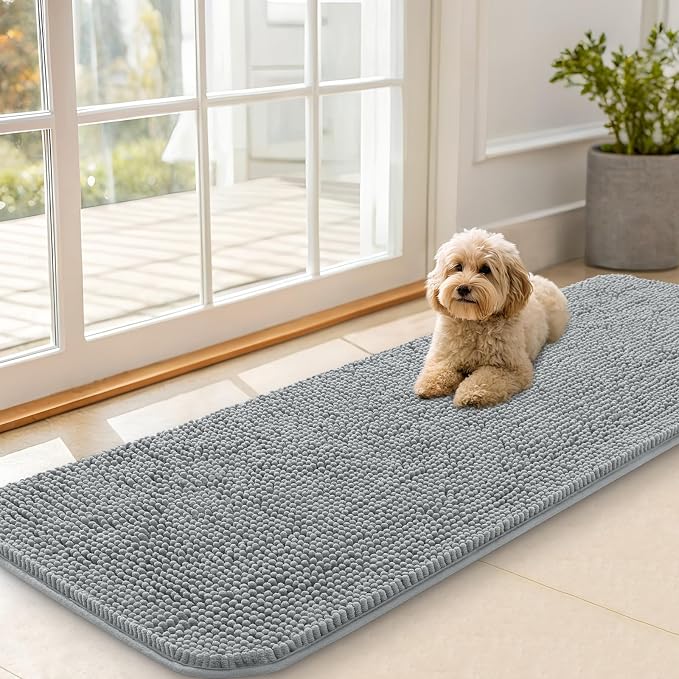 OLANLY Dog Door Mat for Muddy Paws 59x20, Absorbs Moisture and Dirt, Absorbent by OLANLY