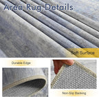 4x6 Ft Area Rugs for Living Room, Soft Non-Slip Washable Rugs Modern Abstract - Image 6