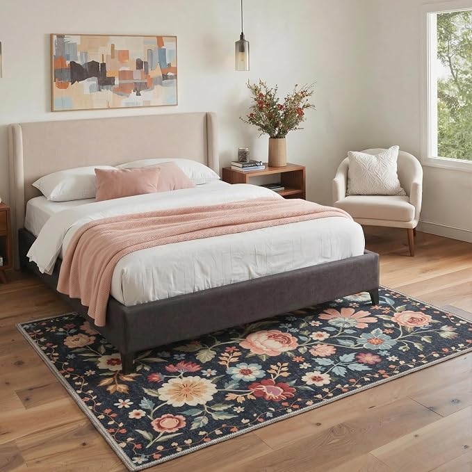 GENIMO Indoor Outdoor Area Rug 5'x7', Machine Washable Rugs - Image 4