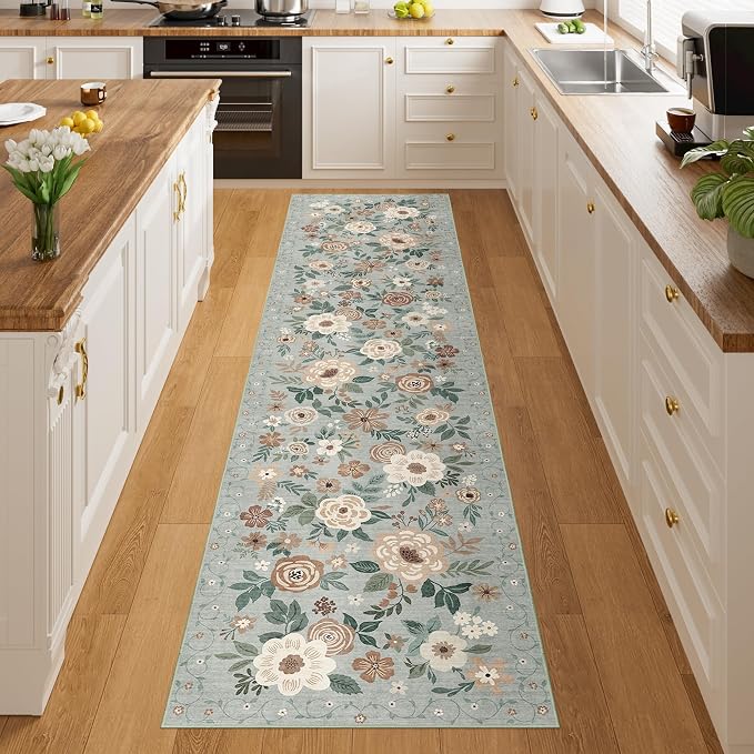 DUKINO 2x8 Runner Rug for Hallway, Washable Kitchen Runner Rug by DUKINO