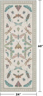 Hazo Haus Washable Non Slip Bathroom Runner Rug 2x5, Insect Boho Bath Mat - Image 2
