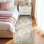 RELEANY Area Rugs Runner 2'x6' Washable Non-Slip, Floral Vintage Distress - Image 3